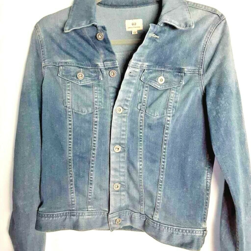 AG Adriano Goldschmied Womens Denim Jean Jacket  L - Picture 3 of 8